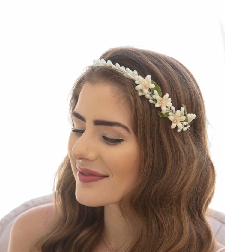 Simple Vintage Wax Flower Tiara