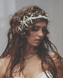 Beach Wedding Rustic Starfish Crown. beach wedding starfish tiara