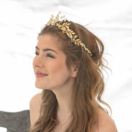 Gold Leaf Crown Woodland Wedding Headpiece, gold crown bridal headpiece woodland tiara