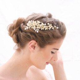 Bridal Hair Vine Pearl and Flower Vintage Inspired Wedding Hair Decorative Comb