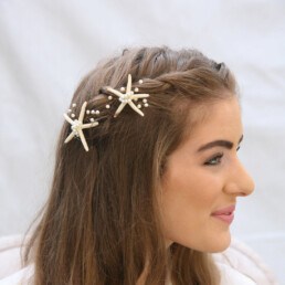 starfish wedding hair pin set, nautical hair accessory for brides or bridesmaids