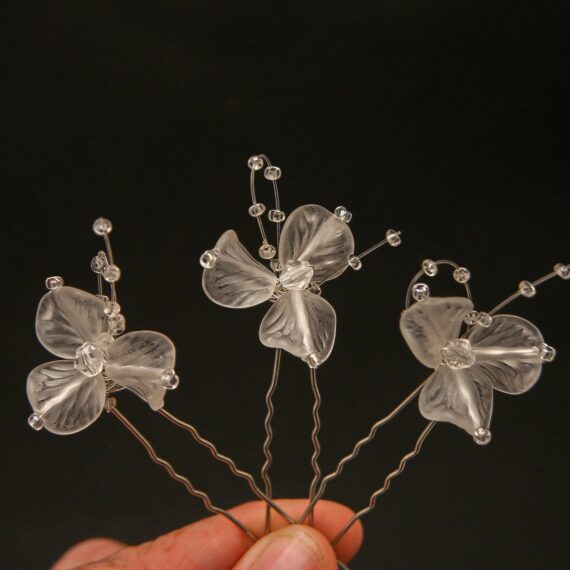 Crystal Flowers Wedding Hair Pin, hair pins, wedding hair pins crystal bobby pins