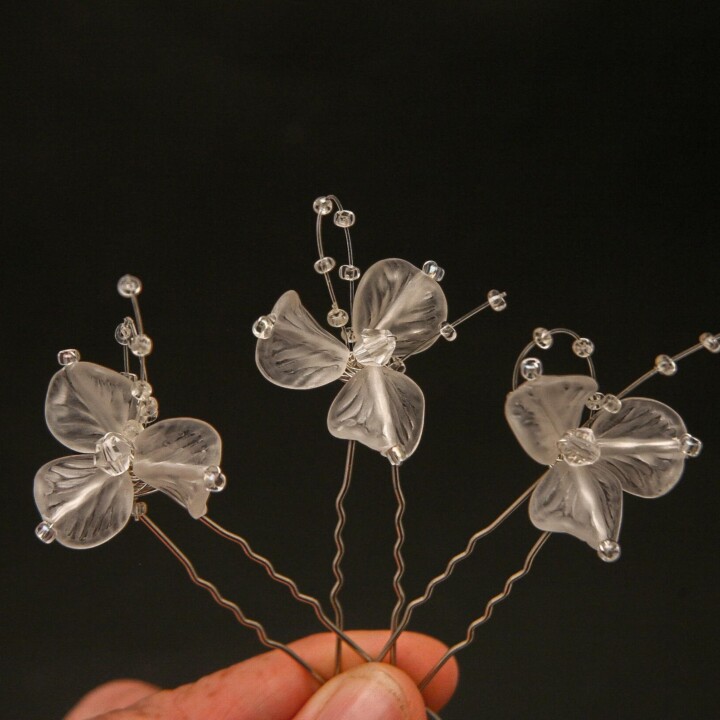 Crystal Flowers Wedding Hair Pin, hair pins, wedding hair pins crystal bobby pins